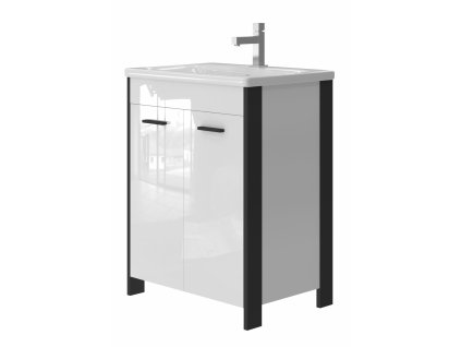 Lavedo Broadway Black 65 koupelnová skříňka s umyvadlem, BRB-65