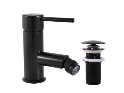 SEINA - Bidetová baterie s výpustí, Černá - matná SE945.0KCMAT, RAV Slezák