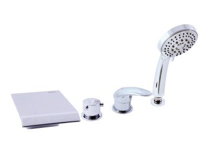 DUNAJ - Vanová baterie 4-otvorová, vodopád, Chrom D473.0P, RAV Slezák