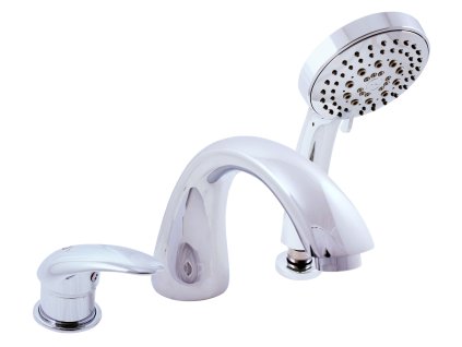 DUNAJ - Vanová baterie 3-otvorová, vodopád, Chrom D469.0Y, RAV Slezák