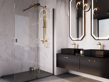 walk in sprchovy kout vayo black