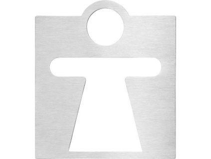 Sapho WC dámy označení 120x120mm, broušený nerez XP039