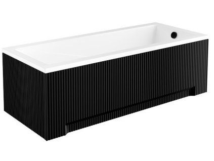 set vanovych panelu besco uni black vroubky