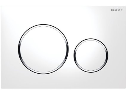 GEBERIT SIGMA20 ovládací tlačítko, bílá lesk/chrom 115.882.KJ.1