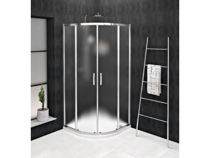 Gelco SIGMA SIMPLY čtvrtkruhová sprchová zástěna 800x800 mm, R550, sklo Brick GS6580