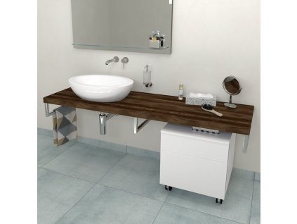 Sapho AVICE deska pod umyvadlo 140x50cm, tl.5cm, dub tmavý AV1411