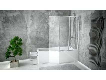 BESCO Asymetrická vana ESTE Nožičky k vaně - S nožičkami, Rozměr vany - 170 × 75 cm, Způsob provedení - Pravé VANEST17P+OLVPINOZ