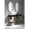 Isvea INFINITY OVAL keramické umyvadlo na desku, 60x40cm, černá mat 10NF65060-2N
