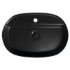 Isvea INFINITY OVAL keramické umyvadlo na desku, 60x40cm, černá mat 10NF65060-2N