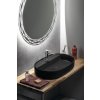 Isvea INFINITY OVAL keramické umyvadlo na desku, 60x40cm, černá mat 10NF65060-2N