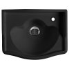 Kerasan RETRO keramické umývátko 41x30cm, otvor pro baterii vpravo, černá mat 103331DX