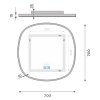 kulate led zrcadlo pr 700 s dotykovym senzorem vykres