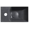 Sapho PICCOLINO betonové umývátko 30,8x17cm, baterie vlevo, antracit mat PK30016