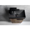 Sapho PICCOLINO betonové umývátko 30,8x17cm, baterie vlevo, antracit mat PK30016
