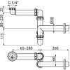 ALCA Prostorově úsporný umyvadlový sifon DN40 s převlečnou maticí 5/4" A434
