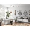 BESCO Volně stojící vana CALIMA Glam - stříbrná Barva - GLAM 02 - stříbrná, Barva sifonu - Černá, Rozměr vany - 170 × 74 cm VANCALIM170BG2