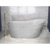 BESCO Volně stojící vana CALIMA Glam - stříbrná Barva - GLAM 02 - stříbrná, Barva sifonu - Černá, Rozměr vany - 170 × 74 cm VANCALIM170BG2