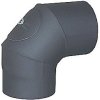 Koleno 90° pr.150mm kouřové, 1,5mm s revizním otvorem, ocel, černá, A97.051590