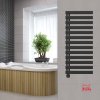 ELÍZ EBR 800 NP-B elektrický koupelnový radiátor, plochý, černý, IP44, 800 W