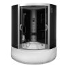 Aplomo Luxor Black 135x135x220 parní masážní sprchový box s hydromasážní vanou, MO-08135SBL