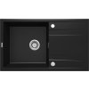 Deante Eridan 85 granitový dřez s odkapávačem, černá, ZQE_N113