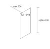 Aplomo Easy In Nero Walk In sprchový kout Rozměr: 120cm, BK251T12A6