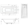 Besco Talia Slim 150x70 akrylátová vana, WAT-150-SL