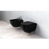 Rea Carlo Mini rimless black WC závěsné se sedátkem, mat, REA-C8489
