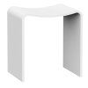 Sapho KORAL koupelnová stolička 40x43x30cm, solid surface, bílá mat WF462