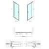 Polysan EASY sprchové dveře otočné 880-1020mm, čiré sklo EL1715