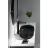 Isvea INFINITY OVAL keramické umyvadlo na desku, 55x36cm, černá mat 10NF65055-2N