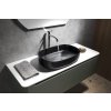 Isvea INFINITY OVAL keramické umyvadlo na desku, 55x36cm, černá mat 10NF65055-2N
