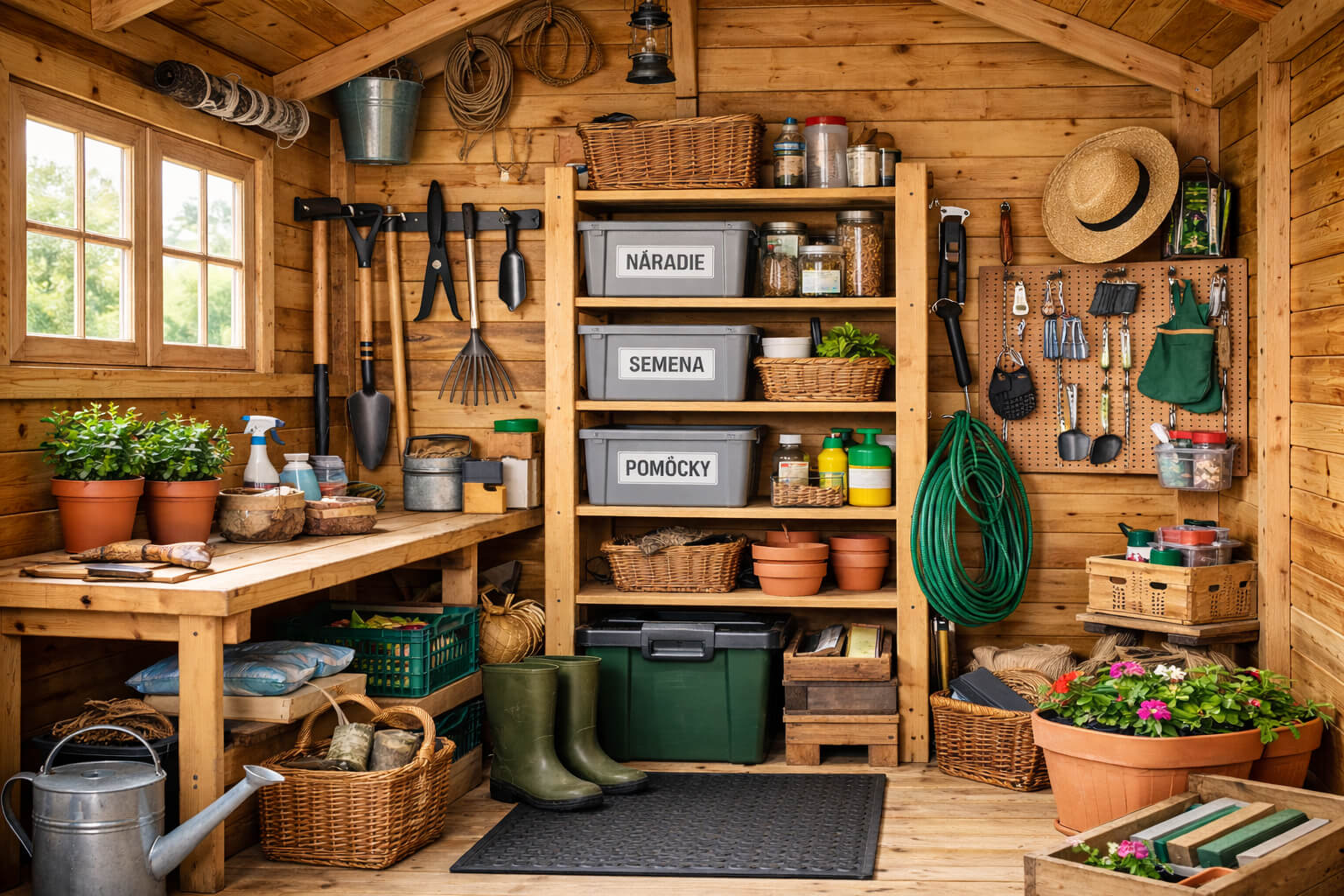 Geniální úložné systémy do zahradního domku. Jak jich docílit?