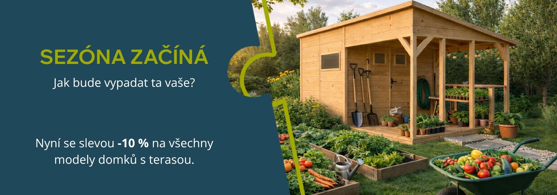 Úrodná zahradní sezóna se zahradním domkem