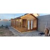 Dřevěný domek PAMPA DE LUXE se sedlovou střechou (3,2 × 5,2 m)