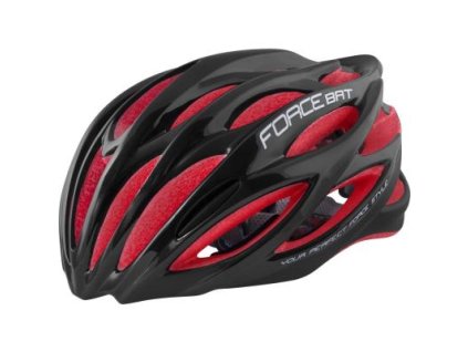 přilba FORCE BAT černo-červená matná