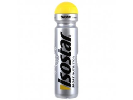 láhev ISOSTAR 1l stříbrná/žluté víčko