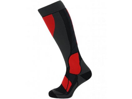 Compress 120 ski socks, black/grey/red
