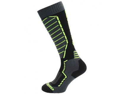 Profi ski socks, black/anthracite/signal yellow