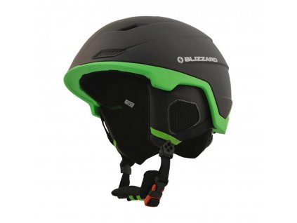 BLIZZARD Double ski helmet, black matt/neon green