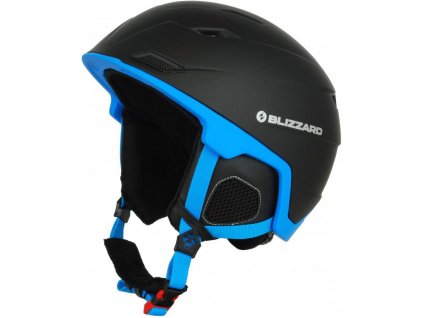 BLIZZARD Double ski helmet, black matt/blue