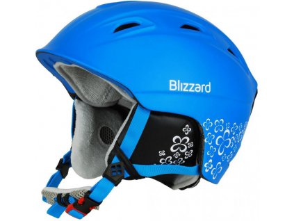 BLIZZARD Viva Demon ski helmet, blue matt/white flowers