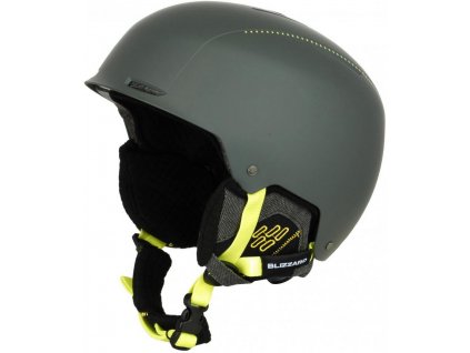 BLIZZARD Guide ski helmet, grey matt/neon yellow matt