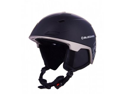 BLIZZARD Double ski helmet, black matt/gun metal/silver squares
