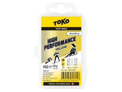 vosk TOKO High Performance 40g yellow 0/-6°C