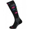 Viva Flowers ski socks, black/flowers