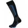 Allround wool ski socks junior, black/anthracite/blue