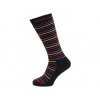 Viva Allround ski socks, black/rainbow stripes