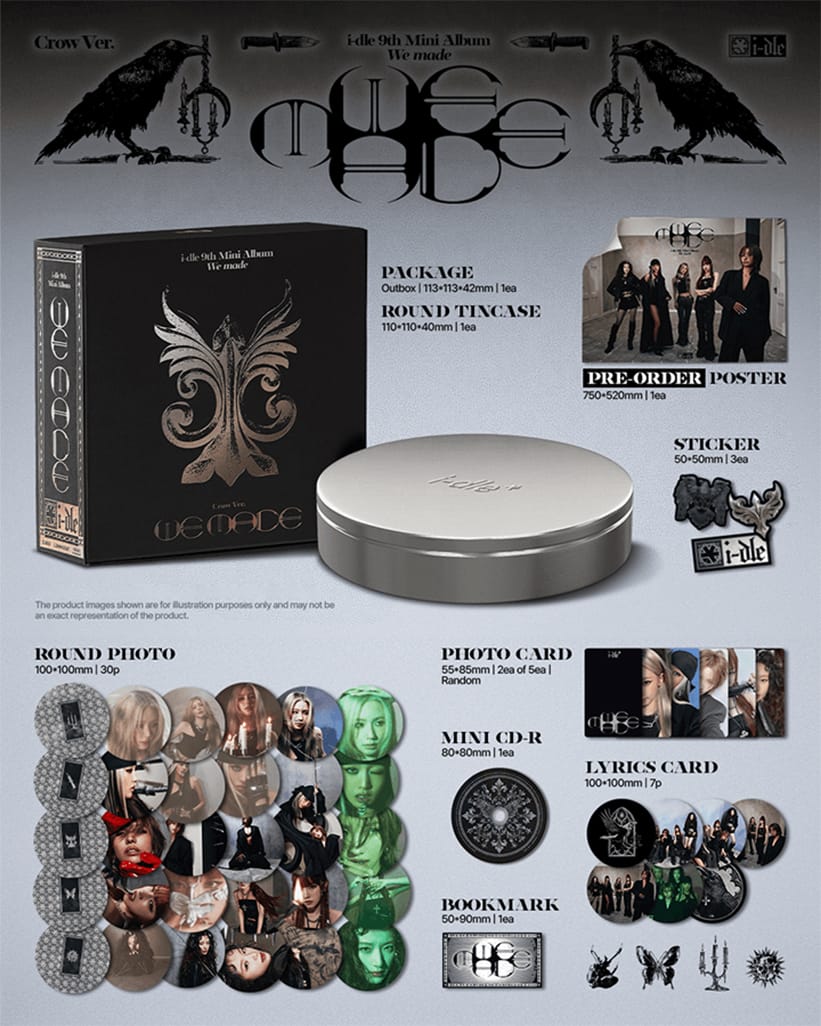 I-Dle: 9th Mini Album We Made (Crow Version) kpop album 8804775465307