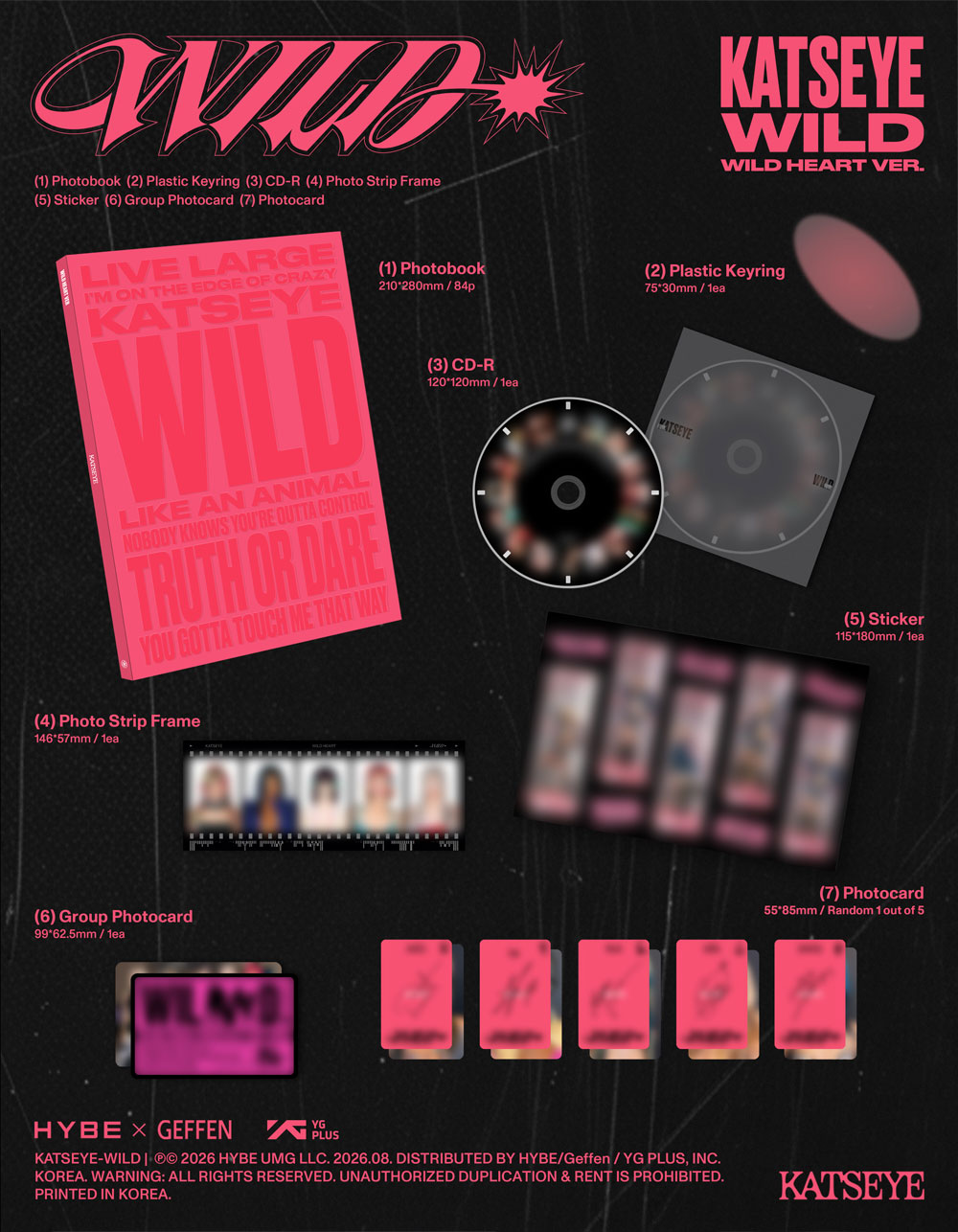 Katseye: Wild kpop album wild heart ver 8800370675042